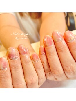 フィオーレ(fiore)/夏っぽキラキラ桃ネイル　by直子