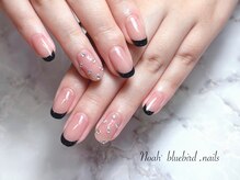ノアブルーバードネイルズ(Noah' bluebird .nails)/BLACKフレンチ