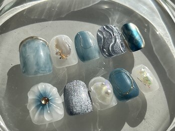 ブルーニュアンスnail
