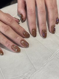 ブラウンミラーストーンネイル