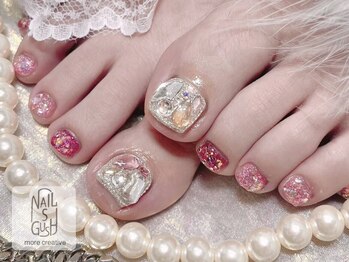 ネイルズガッシュ 武蔵小山店(NAILsGUSH)の写真/サンダルの季節になってきました♪マグネットやアートも！イベントや旅行前にもおすすめ★