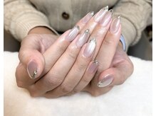 モグノルネイル(mogu.noru.nail)/マグネット×ガラスフレンチ