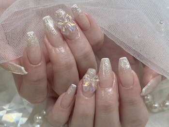 アンジュ(Ange)/【Ayaka】ちゅるんリボンネイル