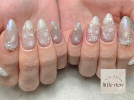 ・雪の結晶×乳白