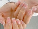 春ネイル チークネイルフレンチ