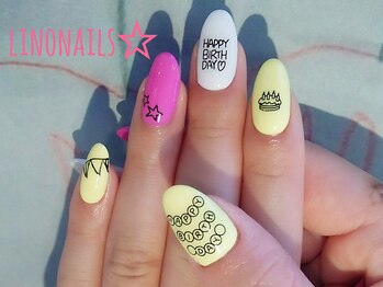 リノネイルズ(linonails)/☆バースデーネイル☆