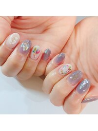 手描きアートニュアンスネイル☆