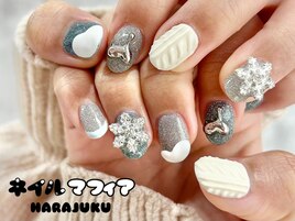 冬/フラッシュ/雪/ニット