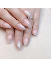 ピオニーネイル(peony nail)/シンプル　ホワイトネイル