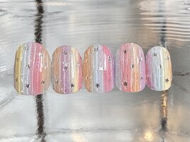 パステルバカラネイル　12500円