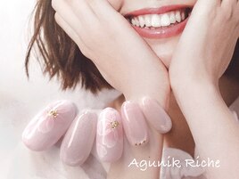 【水彩フラワーネイル】