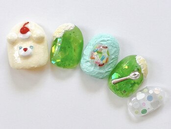 ネイルアトリエ いちごパフェの写真/初めての方にもおすすめ◎ 短い爪でもちゃんとかわいい♪【デザイン新規￥6600～】