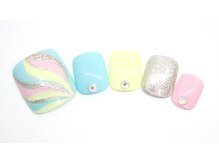 ワンネイル(ONE NAIL)/＃プッチ柄＃フットネイル