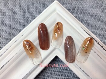 スエルテ ネイルサロン 北千住店/べっこうネイル ¥8000