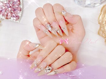 ワンホンネイル 新宿(Rumi Nail)/長さ出し/スカルプ/ラメグラ/春