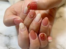 エールネイル(Ailes nail)/オフィス×ストロベリーネイル