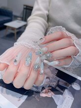 デリーネイル(Dely_nail)/まるでプリンセス水色×雪の結晶