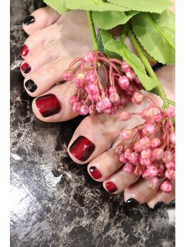 キダチ(Kidati)/ワインレッドフットネイル