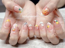 夏フレンチネイル