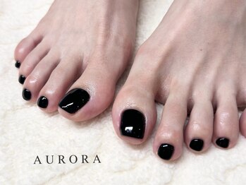 アウロラ 代々木上原(AURORA)/黒ネイル ブラック フット