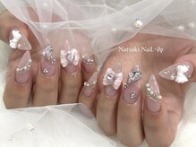 アンジュブラウン(angebrown)/ピンクパーツネイル【007】