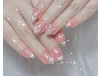 トゥインクネイル 天神(Twink nail)の写真/オフィスで浮かない上品な大人可愛いを演出♪肌馴染みの良いカラーやさりげないアートで好印象な指先に◎