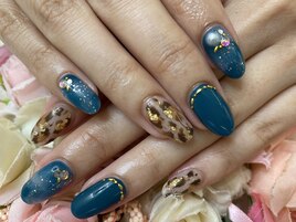 1 大人レオパードネイル♪