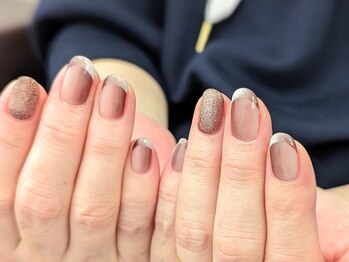 エムスラッシュ ネイル センター北店(M.SLASH)/パラジェル　オンブレフレンチ