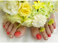 プルミエ ネイル(Premier Nail)/オレンジレッド★フット