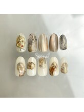 ソーネイル(Soo.nail)/10月定額ネイルアシメデザインA