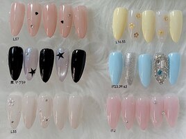 星/花/ハート/埋め尽くしネイル