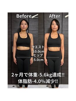 【ダイエット/痩身】パーソナルトレーニングジムNEXT GYM TOKYO駒込・巣鴨店/お客様の変化