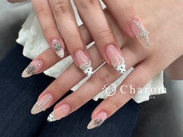クロム×ドットネイル