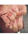 ピンクブラウンニュアンスネイル