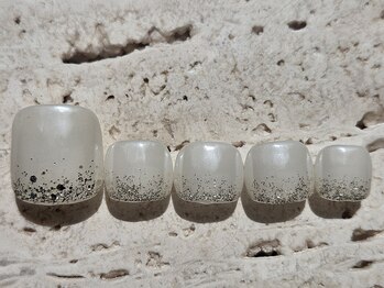 プロモート 岡山城下店(Promote)/ホワイトミラーネイル【岡山】