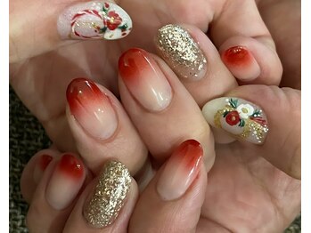 ロフティーネイル 駒川店(Lofty Nail)/お正月×グラデーション