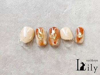 リリー 橋本店(Lily)/ブラウンミラーネイル