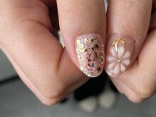 クレモアネイル 浦和店(CLEMORE NAIL)/立体グリッターフラワーネイル