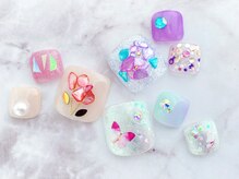 ラルネイル 大宮(Lull. nail)/#春フットデザイン#フットネイル