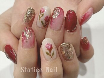 スターチス ネイル(Statice Nail)の写真/お客様のほとんどの方が持ち込みデザイン◎豊富なカラーからあなただけの特別なお手元に☆長さだしOK