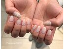乳白色×肉球ネイル♪