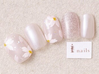 アイネイルズ 三宮店(I nails)/ナチュラルピンクフラワー