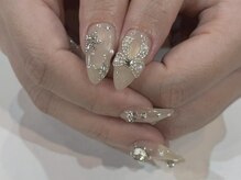 アイネイルズ 梅田店(I nails)/Yuna限定ワンホンリボンネイル