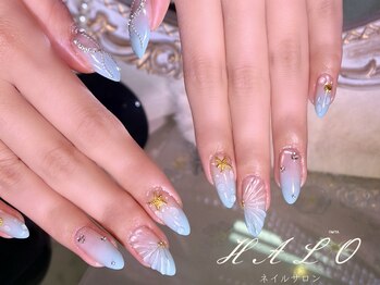 夏ぷっくりネイル