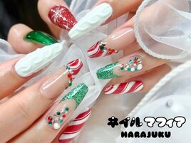 ロングネイル/クリスマスネイル