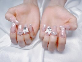 ゴージャス持込 リボンネイル