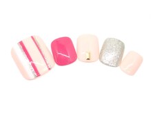 ワンネイル(ONE NAIL)/＃ストライプ＃フットネイル