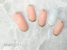 ネイルサロン マリキータ(MARIQUITA)/ミラーフェミニンフレンチ/春