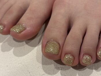 チャーム(charmu.)/フット　グリッターネイル