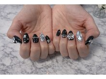 オープンセサミ ネイルアンドアイラッシュ 荻窪店/ブラックビジューワンホンネイル